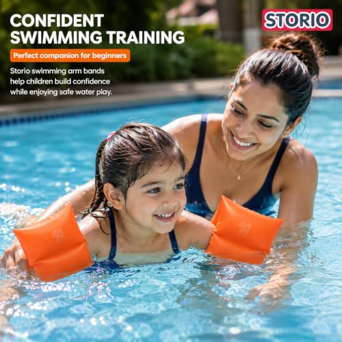 Image of Storio Inflatable Swimming Pool Safety for Kids | Pool Safety for Swimming Training & Fun for Boys and Girls (Age 3-6 Years)