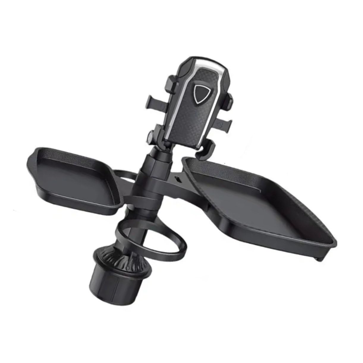 Portabicchieri per Auto Vassoio Portabicchieri Per Auto Organizzatore Per Tazze Per Auto 4 In 1 Vassoio Da Tavolo Alimenti Per Viaggio Regolabile Espansore Supporto Multifunzionale A 360 Gradi(Size A)