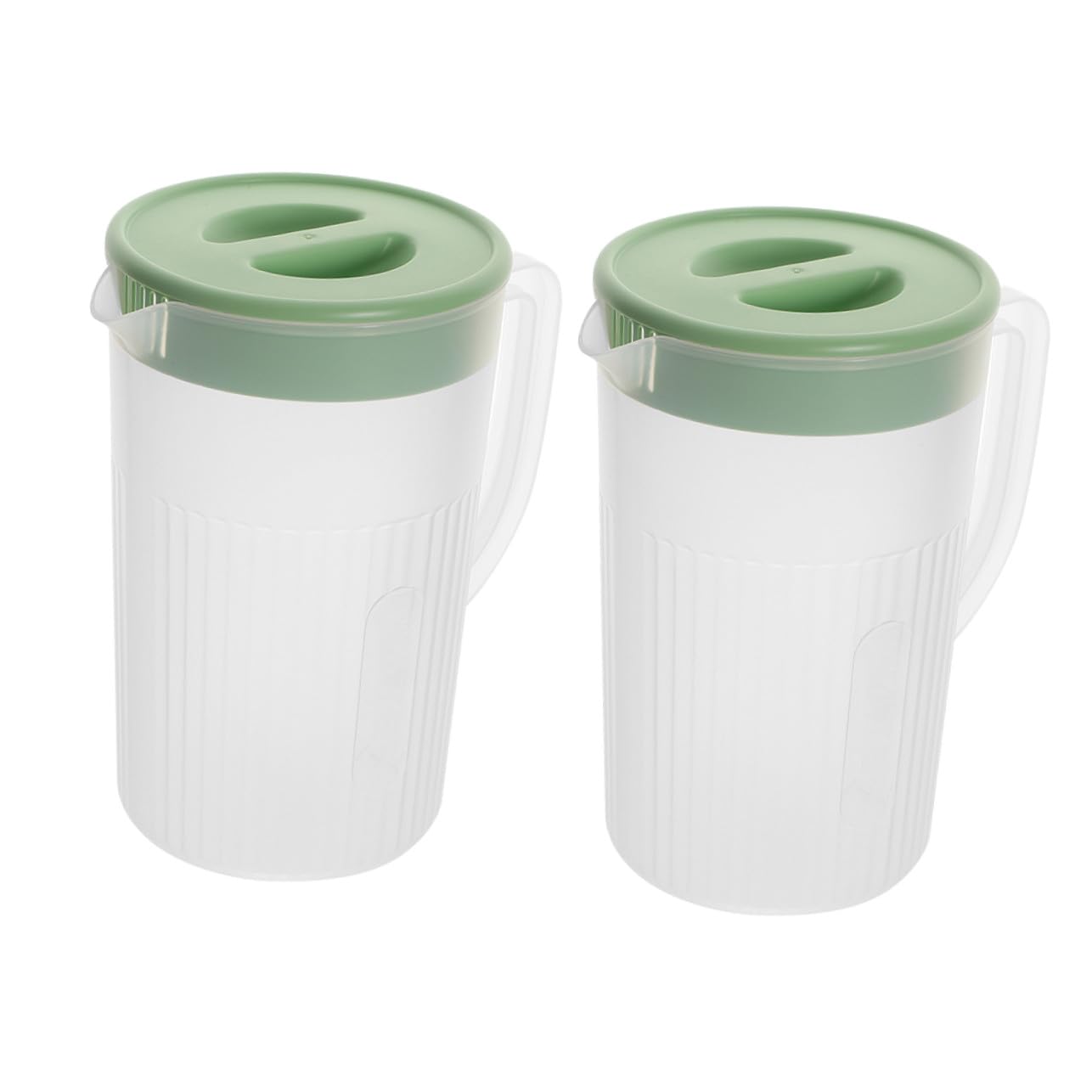 Garneck 2 piezas Jarra de Agua Grande con Tapa Resistente al Calor para Nevera y Bebidas Frías Limonada y Café Helado Casa y Oficina