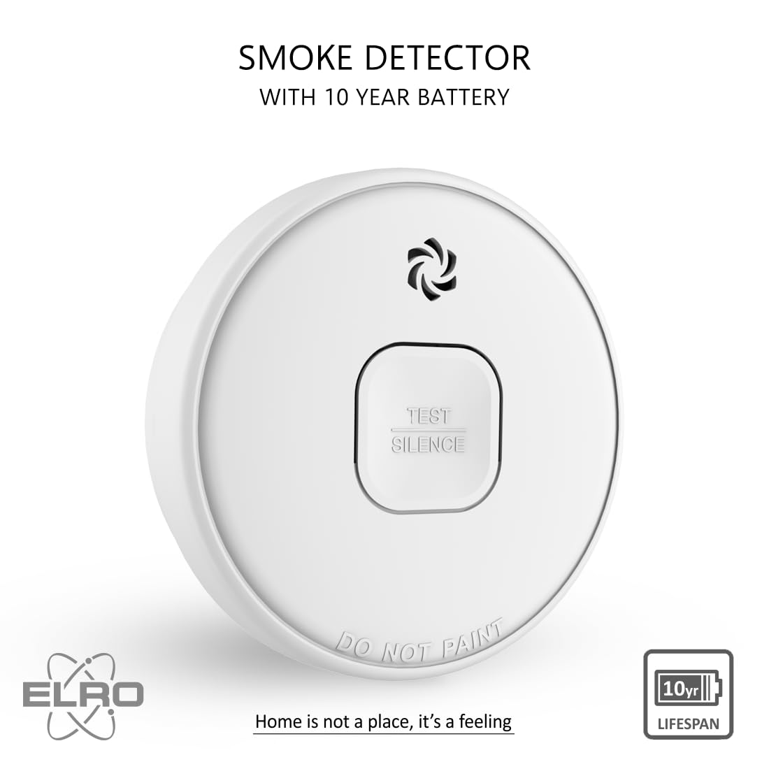 ELRO FS2010 Smoke Detector with 10-Year Battery, White, 1 piece - Image 2