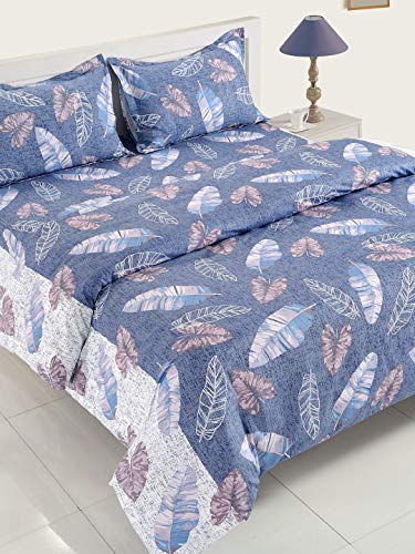Image of Swayam Double Size AC Comforter | 254 cm X 228 cm | Blue, 150 GSM | Comes with Health Layer : Prevents oozing Out of Fibre