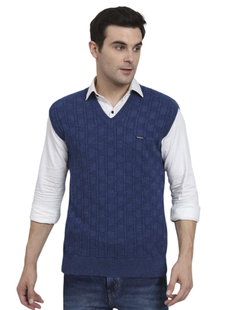 Muskan Knitwear Men's Half Sleeve Knitted Sweater, Casual Winter Wear-picture-12