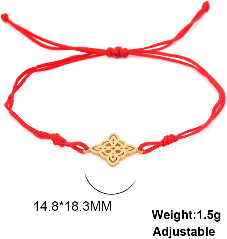 UNIFT Witches Knot Layered Bracelet For Women Men Stainless Steel Geometric Style Chic Elegante Witch's Knot Double Rope Bracelets Pagan Wiccan Symbol Amulet Jewelry - Image 6