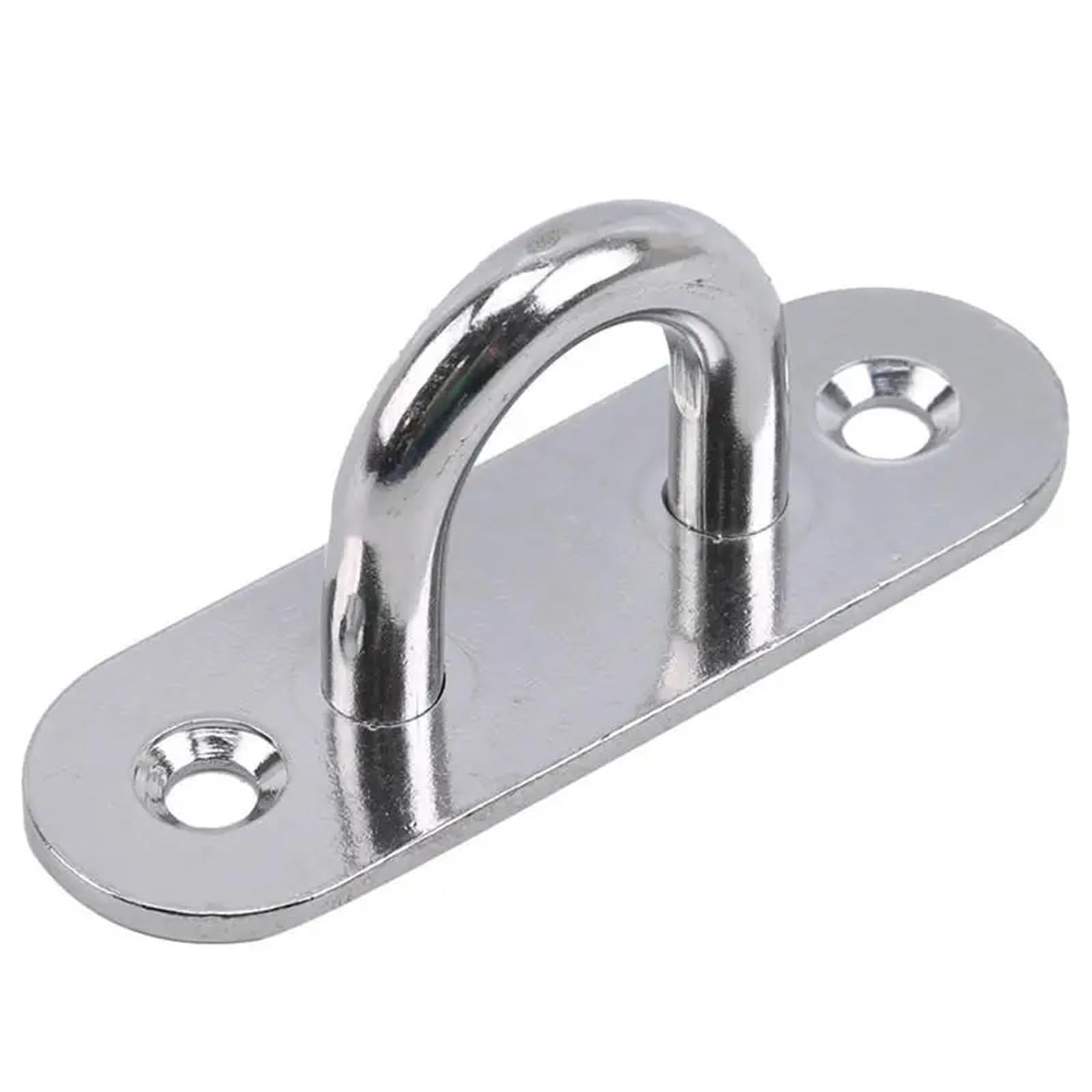 LTYKNGH Eye Plate Hook Eye Plate Heavy Duty Stainless Steel U-Shaped Door Buckle Ceiling Trapeze Marine Hardware(2pcs M8)