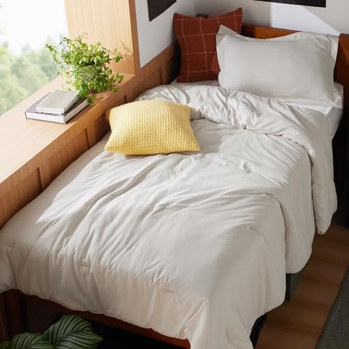Bedsure Twin/Twin XL Comforter Set - Beige Soft Bedding for All S...