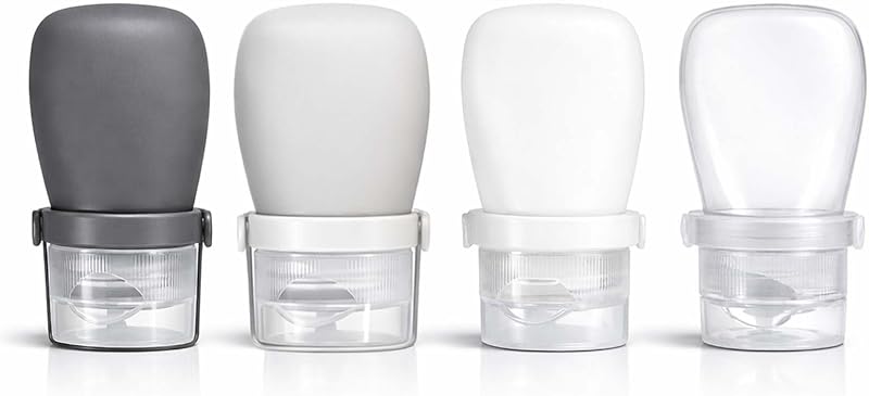 Frascos de viagem WXOIEOD de silicone, 30 mL, 4 unidades
