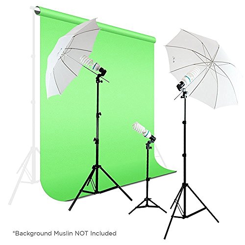 LimoStudio 800W Photography Photo Portrait Studio Umbrella Triple Continuous Lighting Kit - 2 x White Umbrella Lighitng, 1 x Table Top Mini Lighting Kit, AGG1210 - Thumbnail 5