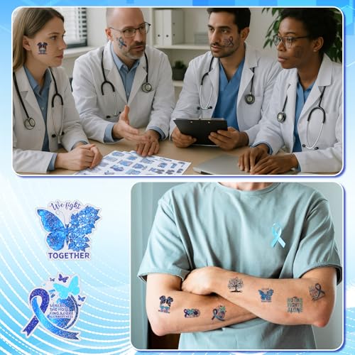 Image of Landhoow 240 Pcs Als Awareness Month Tattoos, 24 Designs