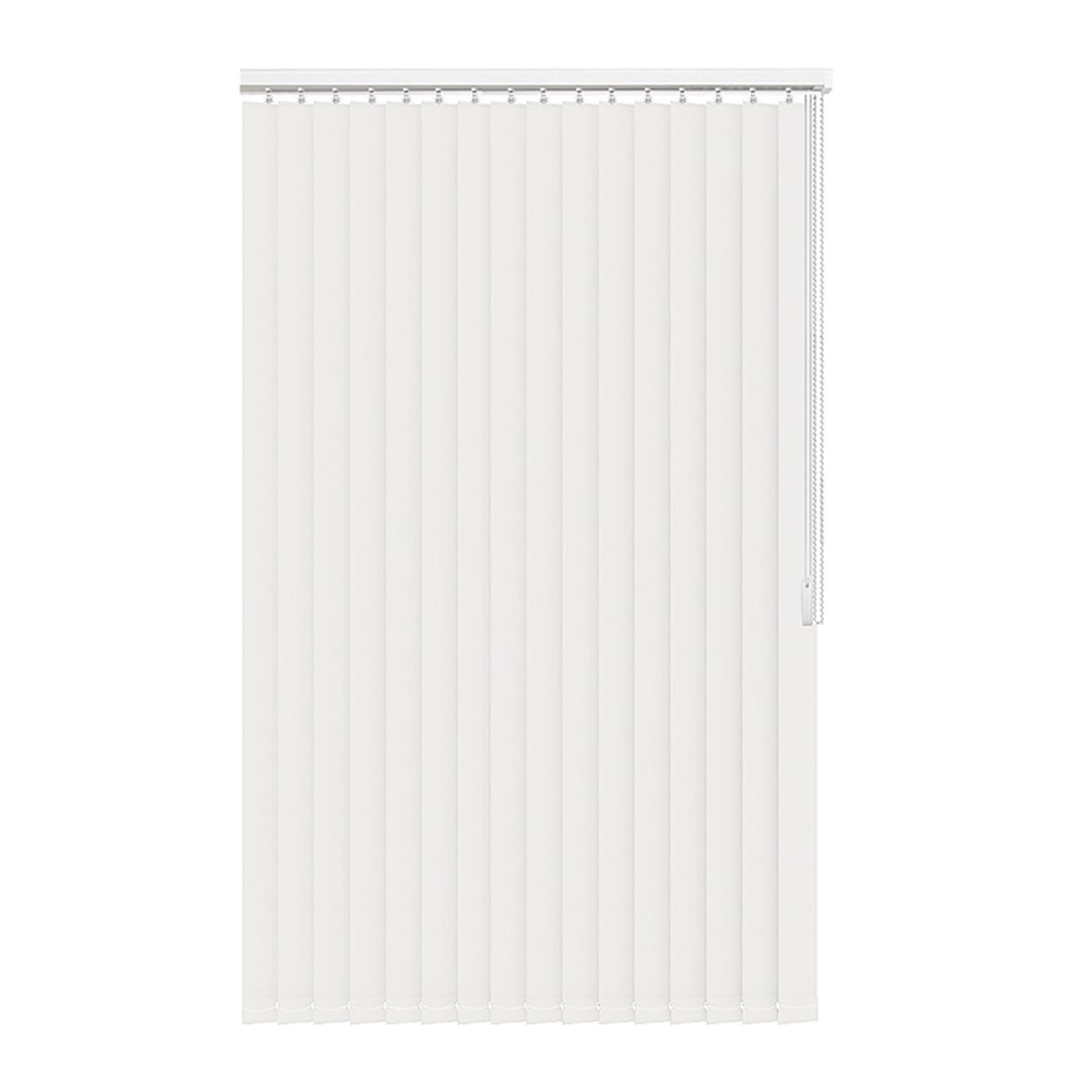 X1ngfu White/Light Blackout Vertical Blind,Vertical Slat Venetian Blinds For Indoor,Thermal Insulated Slat Fabric Curtains Room Darkening Curtains,Customizable,Width X Height (60Cm X 160Cm(23.6In X 63In))