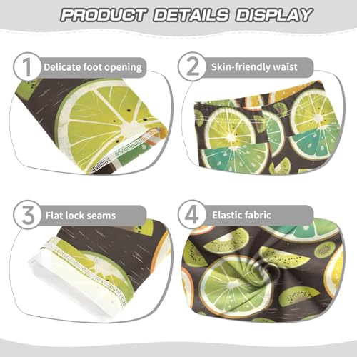 Green Kiwi Lime Kids Baby Girls Legging Stretch Full Length Yoga Pants Exercise3