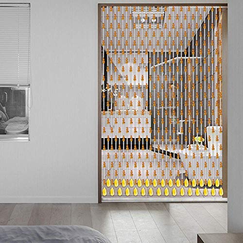 Rideaux de porte perlés rideau de perles en bois ambre maison
