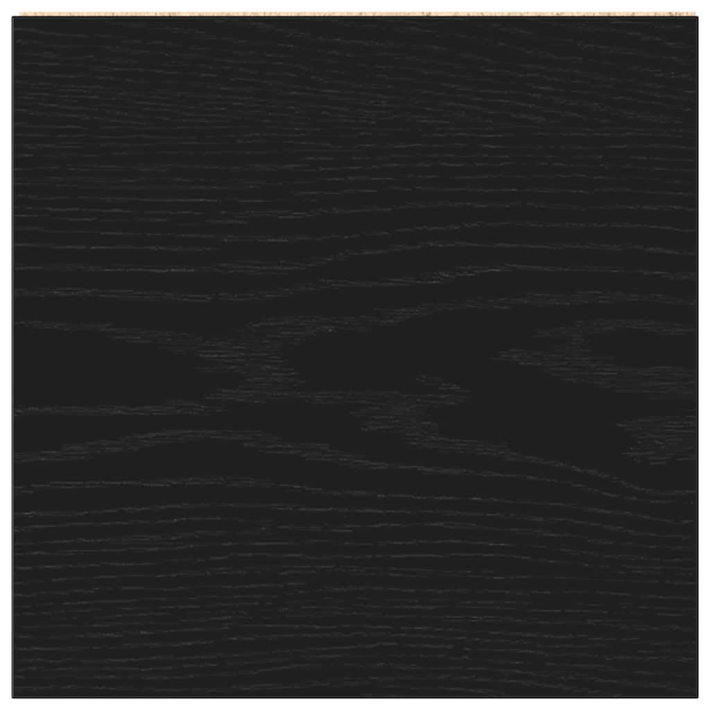 Szafka łazienkowa, czarna, imitacja dębu, 30 x 30 x 183,5 cm, trwały materiał drewnopochodny, praktyczna przestrzeń do przechowywania przyborów łazienkowych, łatwa w utrzymaniu