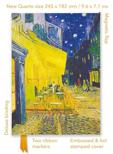 Vincent van Gogh: Café Terrace (Foiled Quarto Journal) (Flame Tree Quarto Notebook)