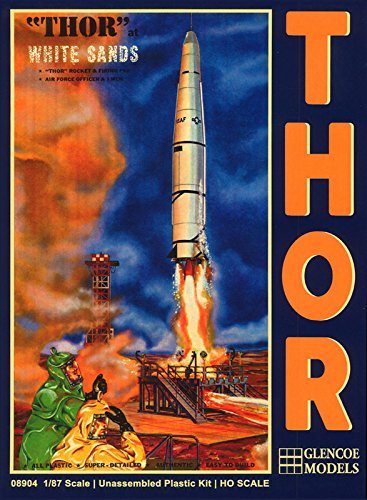 Thor Rocket and FiringPad Unassembled Plastic Model Kit 1/87 Scale by Glencoe Models