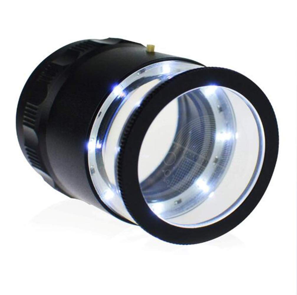 Soporte de Escritorio LED Lupa 10x - Lupa Manos Libres con lámpara de Luces para joyeros, visualización, Plantas, Monedas, Sellos, mapas, Letra pequeña (Color: A) charitable