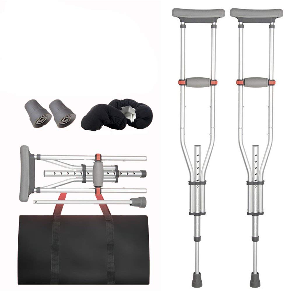 MU Ascellare Stampelle in Alluminio Leggero Pieghevole Assorbimento Di Scossa Stampella Medico Accessori Mobilità per Disabili, Shockabsorptionstyle,C