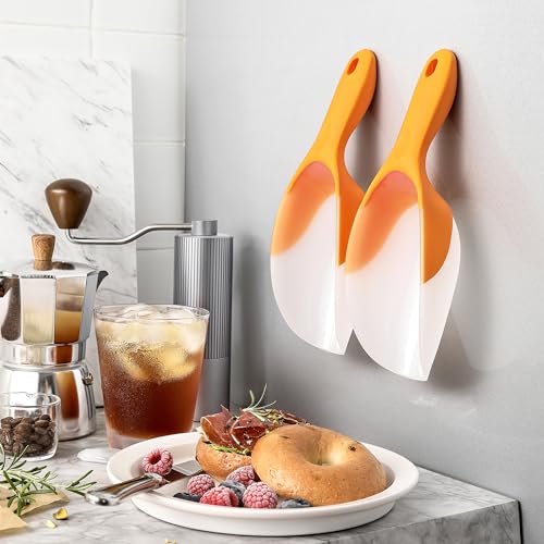 Image of Spring Chef Magnetic Ice Scoop for Freezer, BPA-Free Food Scooper Mango 2pk