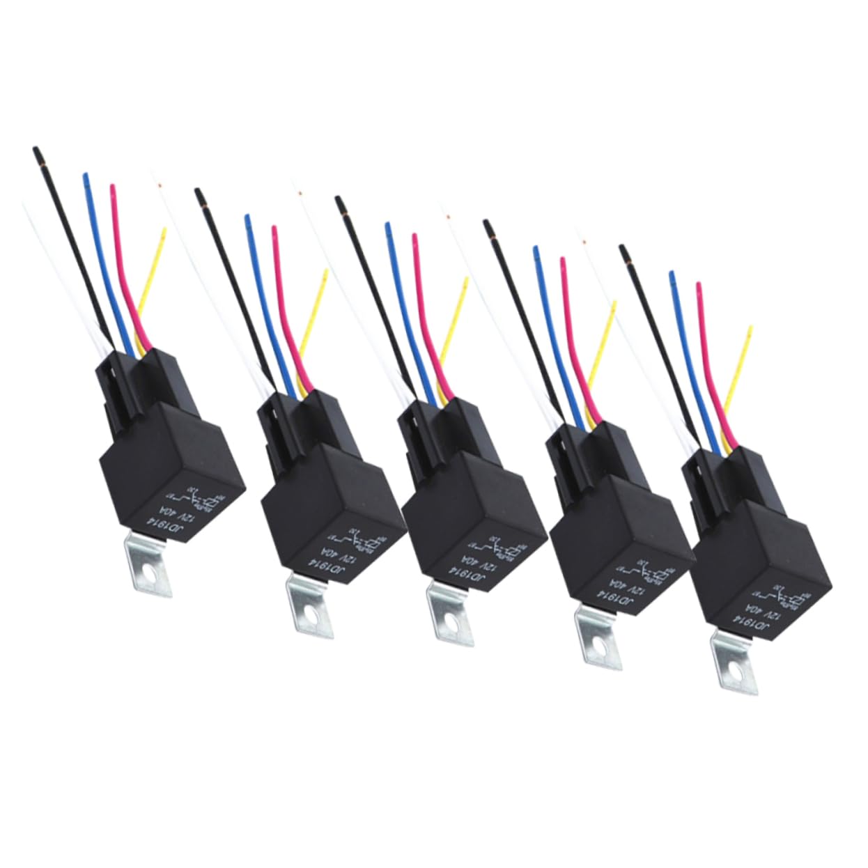 FELTECHELECTR 5pcs Automotive Relay with Socket Pin Car Relay for Safe Electrical Connections Vehicles High Capacity with Fuse for Enhanced Safety
