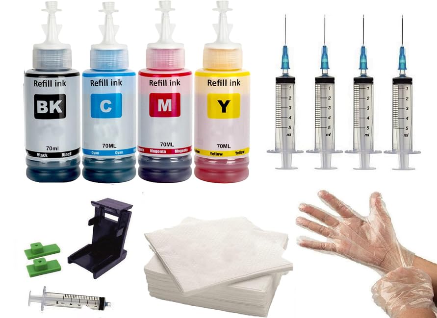 Kosh Tool Kit Refill Ink Set for Canon Pixma Printer for E510 E410 E560 E470 E480 E417 E477 Black + Tri Color Combo Pack Ink Cartridge (B0D83GMBF7) Amazon Price History, Amazon Price Tracker
