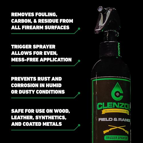 Image of Clenzoil Field & Range Trigger Sprayer Bottle - CLP Gun Lubricant - Premium Firearm Maintenance - Rust Preventative - 8 oz Trigger Sprayer Bottle
