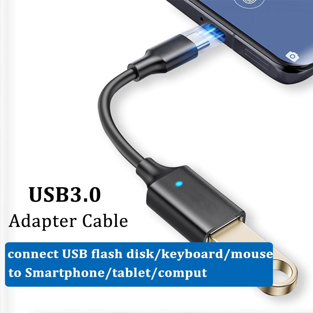 Adaptateur USB-C Vers USB-A 3.0 - Lot De 2, Transfert 5Gbps - Compatible Smartphones, Tablettes, MacBook - Plug & Play