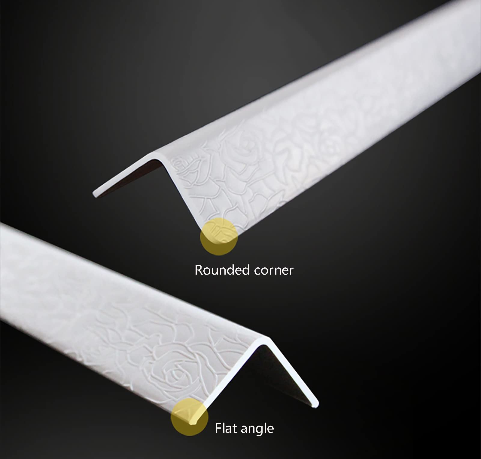 Protections de Bord et d'angle Bouclier d'angle de Protection des Bords, Protections d'angle en Vinyle Durable, Facile à Installer, protège Les Bords des Murs Contre Les éclats de Peinture, Les déchi