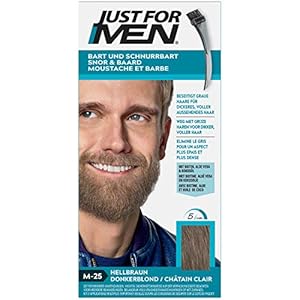 Just for Men M25 Snor en Baard Verf, donkerblond, elimineert grijs voor een dikkere en vollere look