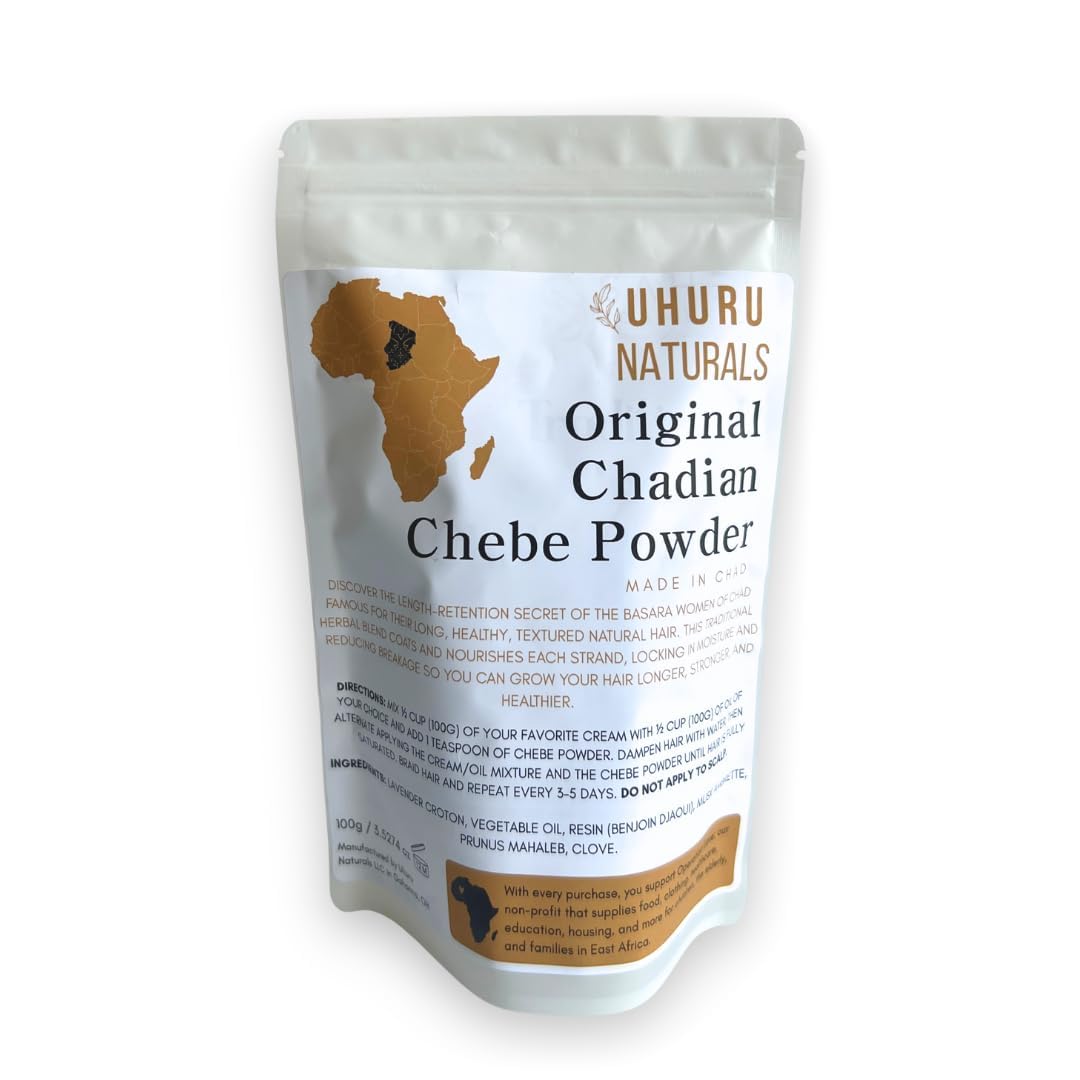 Authentic Chebe Powder from Chad (200 Grams) – 100% Natural African Hair Strengthening; Length Retention Treatment for Breakage – Traditional Herbal Formula Used for Generations.