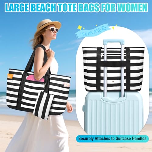 Image of Extra Large Beach Bags for Women Waterproof Sandproof Beach Tote Bag