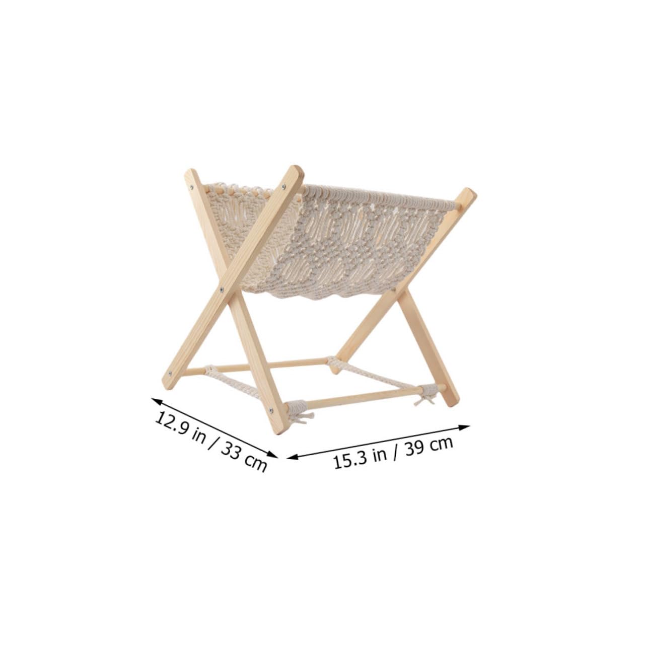 HOOTNEE Woven Storage Rack for Books Newspapers Hand-woven Shelf Bohemian Design for Living Room Organization Stylish Versatile Storage