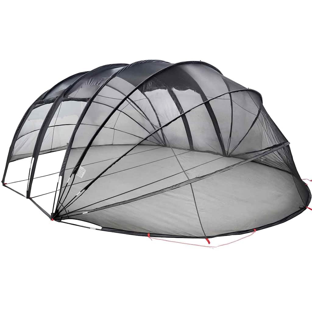 Tenda da piscina a cupola trasparente, 538 x 440 x 204 cm, per piscina esterna, in poliestere 185T con rivestimento in PU, impermeabile, resistente ai raggi UV e ignifuga, con porte arrotolabili con