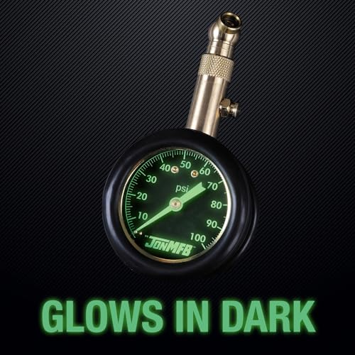 Tire Pressure Gauge for Cars and Trucks. 0-100 PSI Calibrated to ANSI B.40.1 Accuracy. Large 2 Inch Easy to Read Gauge and 360 Degree Rotation for Easy Connection. - Image 5