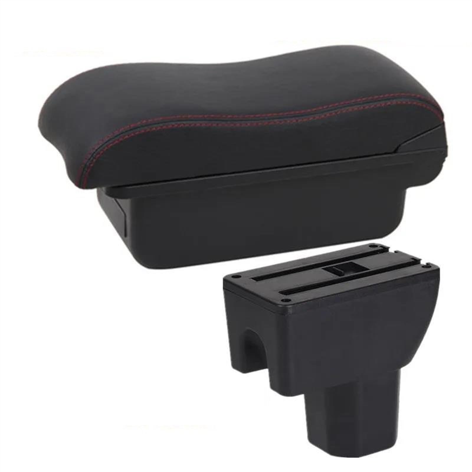 NMJLQW Storage Rack Armrest Retrofit Parts Interior Storage Box USB Simple Installation Car Armrest Box For IGNIS(A red line No USB)