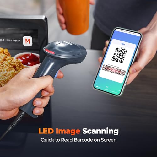 Image of MUNBYN Book Scanner for Personal Library, 1D /2D USB Handheld Barcode Scanner, Support ISBN /UPC and Other Barcode, Plug & Play