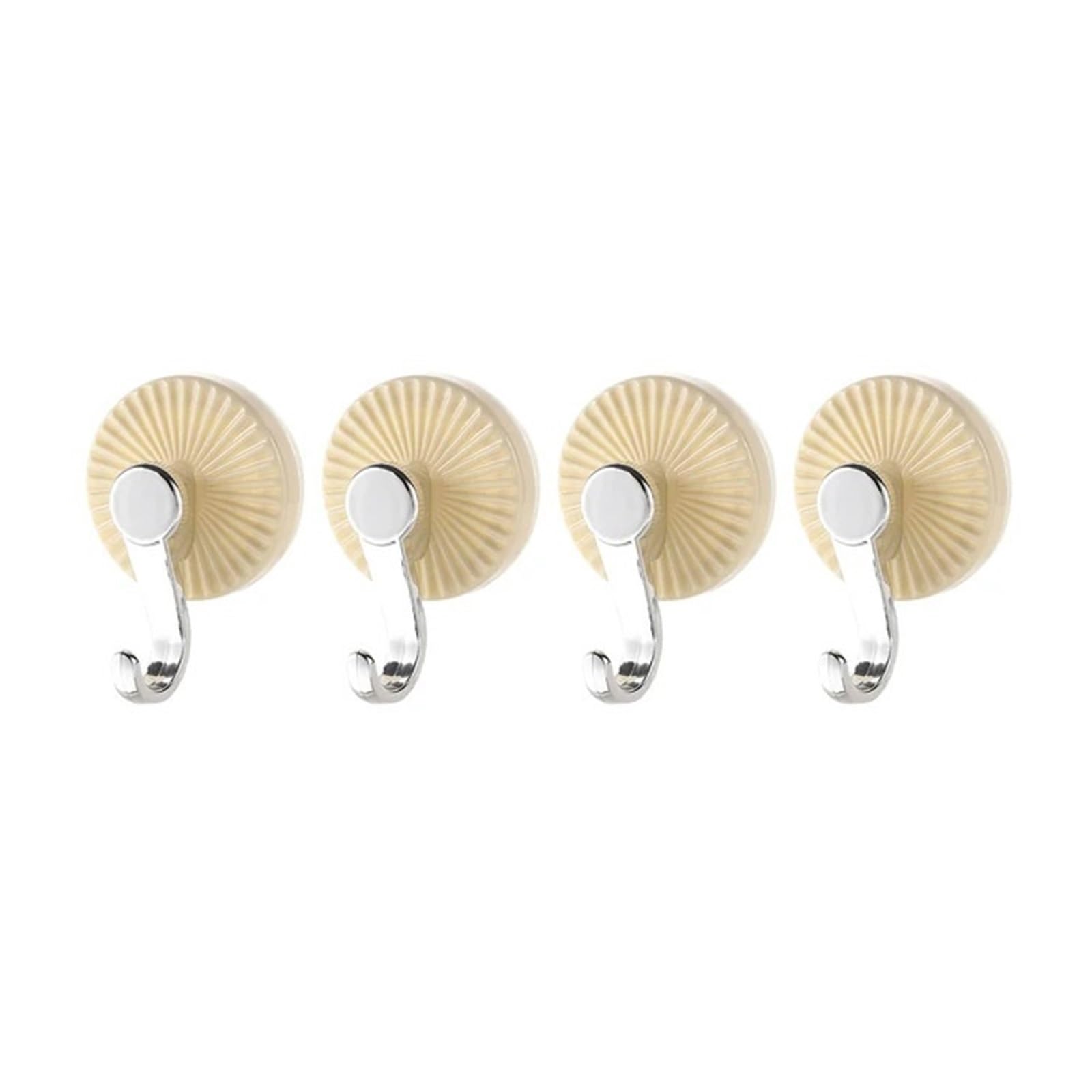 SEVEQIS Glass Suction Cup, Suction Cup Hook Set Adhesive Wall Hooks Daily Use Reusable 3KG Weight Capacity(Bianco)