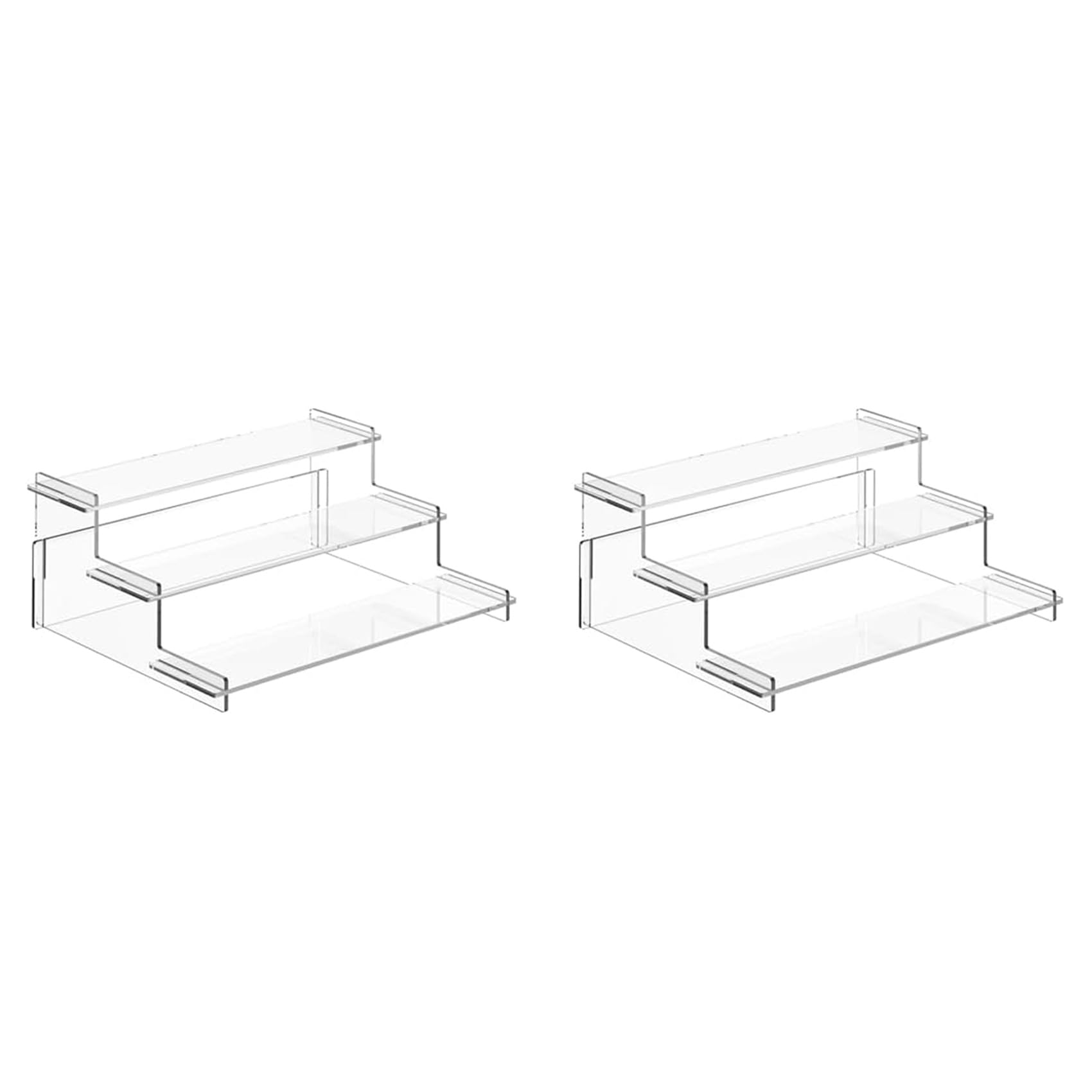 Vjsujehgy 2X Acrylic Risers Display Stand, Cupcake Holder, Perfume Organizer Stand, Display Shelf for Figures and Collection