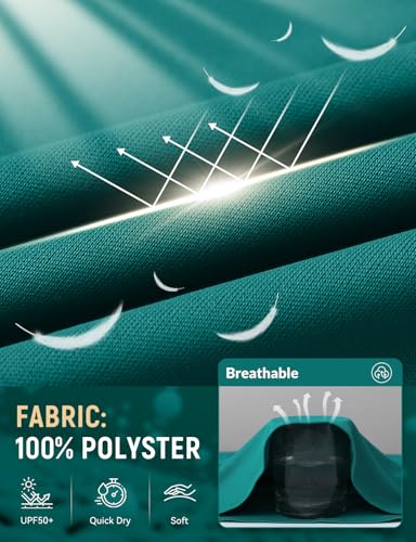 baleaf Women's Sun Shirts UPF 50+ Short Sleeve UV Protection V Neck Tops Moisture Wicking Quick Dry for Hiking Workout Running Green L