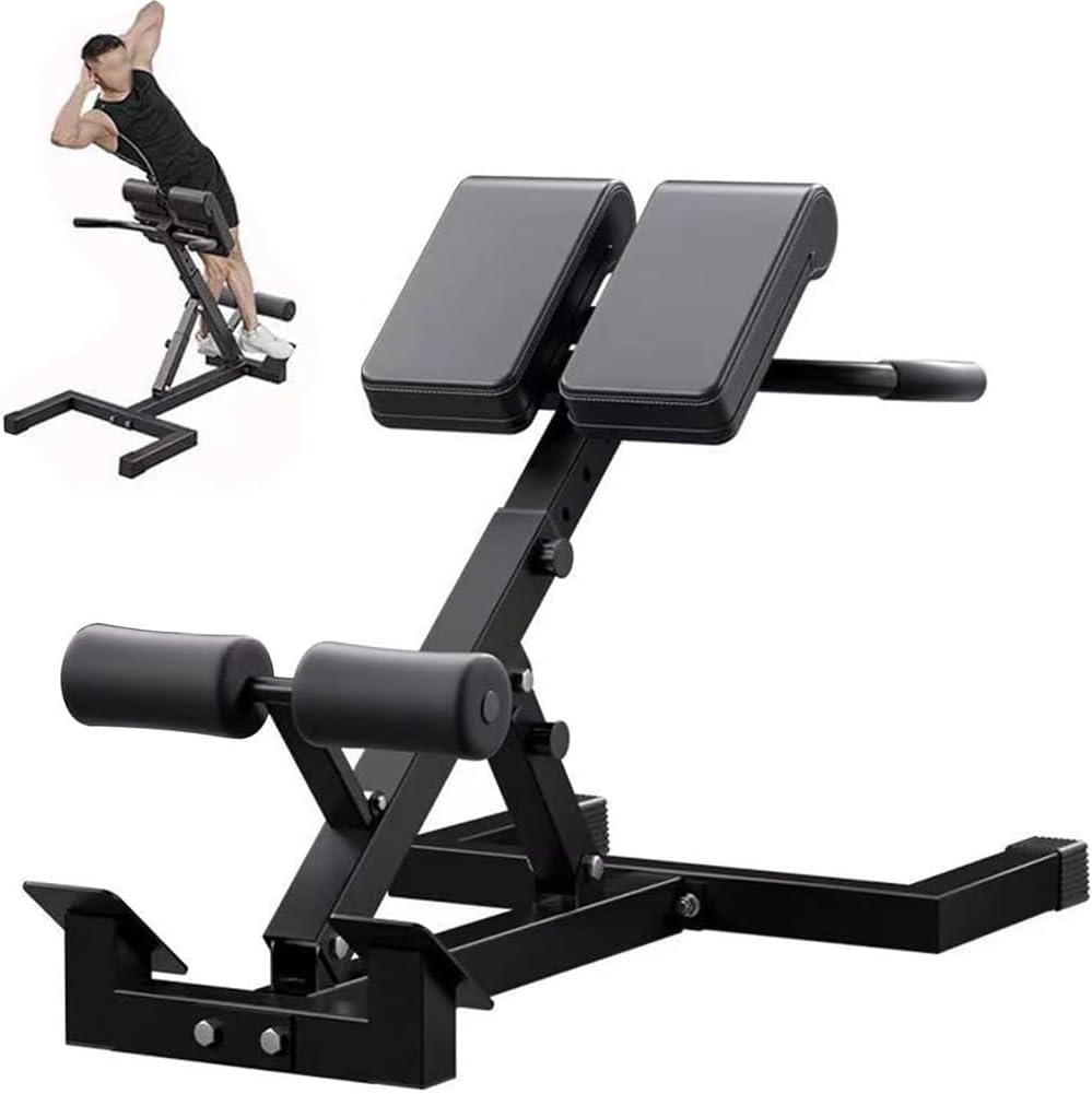 Back Extension Bench, Heavy-Duty Adjustable Back And Abs Exerciser, Home Gym Equipment, Foldable Abdominal Trainer For Stomach Workout,With 5 Height Options, 330lbs Capacity