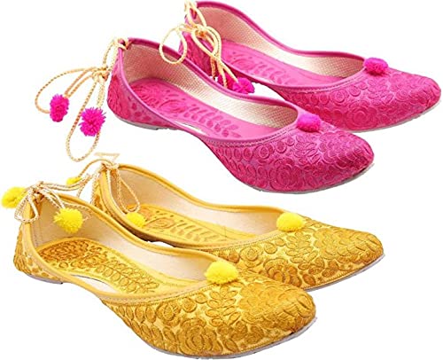 WINSOME COLLECTION Presents Combo Pack of 2 Ethnic Juttis for Women and Girls
