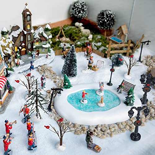 Aoriher HS-AORIHER-29675 14 Pcs Christmas Accessories Village Figurine Miniature Pine Trees Snow Artificial Christmas Trees Bare Branch Trees Street Lights Lamps thumb #6
