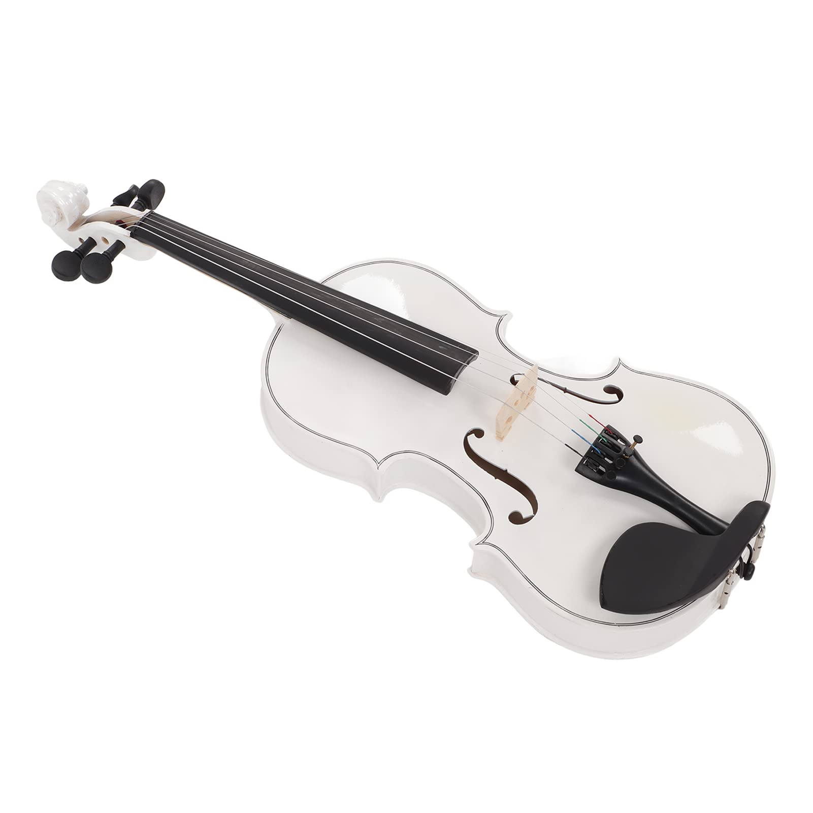 Violino 4/4, fatto a mano, in legno massello di tiglio, bianco, con e colofonia, set di violino per principianti, per studenti, adulti, principianti, pratica a casa, lezioni di musica, progetti