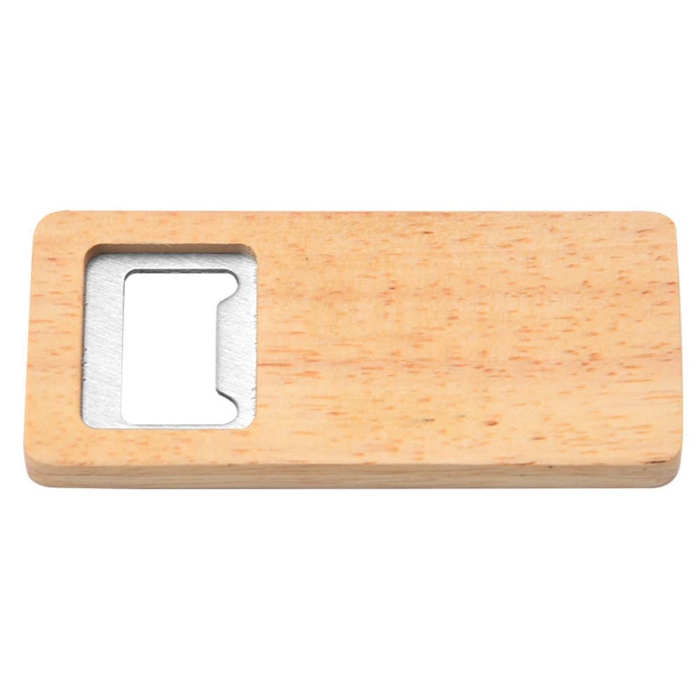 abrebotellas, 20 piezas abridor de botellas de cerveza de madera Resolver abridor de sacacorchos de madera accesorios de cocina de barra de acero inoxidable