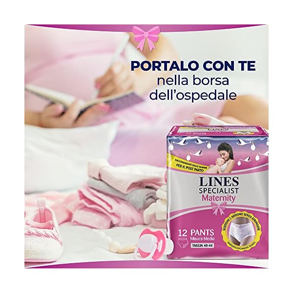 Lines Specialist Pants Maternity, 20 Unterhosen für die Zeit nach der Entbindung L (20 Unità) – Bild 7