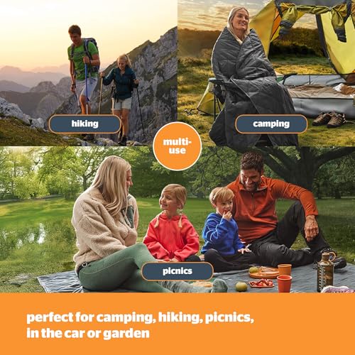 Silentnight Camping Collection Quilted Travel Blanket - Cosy Soft Fleece Keep You Warm Outdoor - Water & Wind Proof for Hiking Campfire Car or Garden - Lightweight Compact Machine Washable, 145x200cm - Image 6