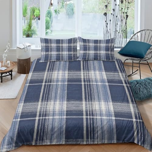 Housse de couette anti-pli en microfibre résistante pour lit simple