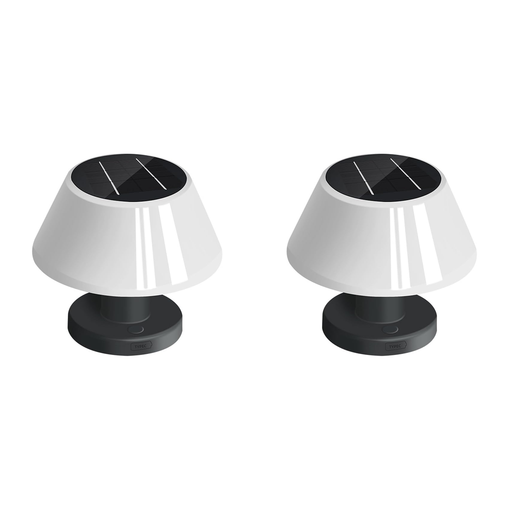 Vjsujehgy 2X Outdoor Solar Table Lamp Waterproof Garden Indoor Desk Solar Read Lamp Dimmable Cordless Night Light