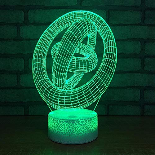 Novità Vaso A Forma Di Uccello Lampada Da Tavolo A LED 3D Acylic Luci Notturne 3D Lampada Da Tavolo Cambiante A 7 Colori USB 7 Per Regali Per Bambini(Con control remoto)