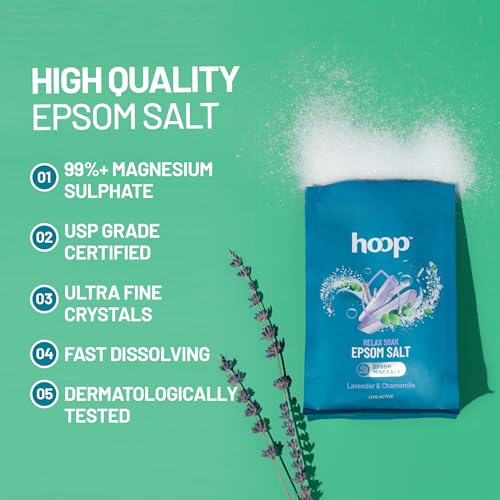 Image of hoop Epsom Salt Lavender & Chamomile | Epsom Salt for Foot Soak | 400g