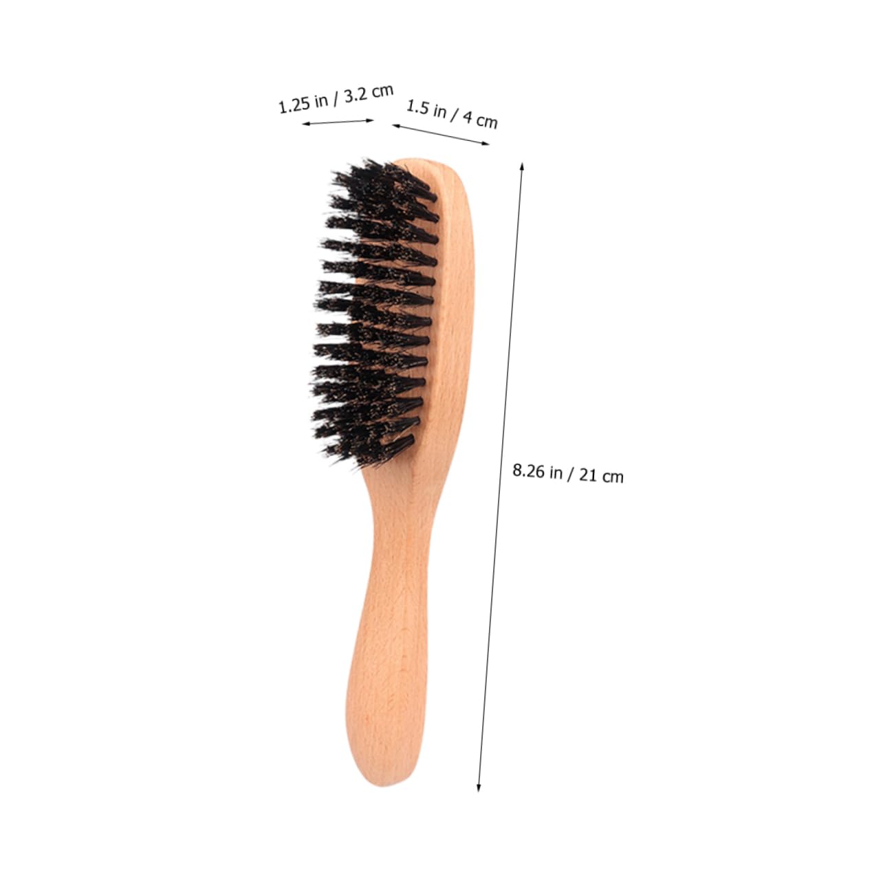 Didiseaon Unique Design Beard Brush Portable Wooden Handle Soft Bristles Beard Grooming Tool for Men Travel-friendly