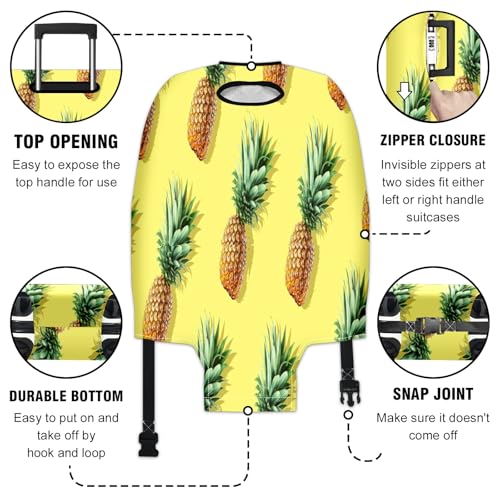 Travel Luggage Cover Suitcase Protector Scratch-Resistant Fit, Not Included Suitcase Pineapple Benefit S3